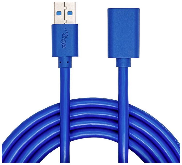Produktbild: Akyga USB-Kabel USB-A Stecker, USB-A Buchse 1.80m Schwarz AK-USB-10