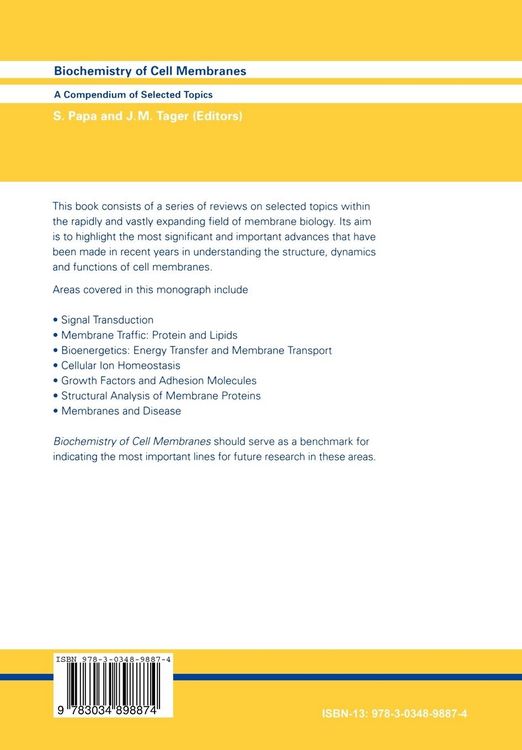 Produktbild: Biochemistry of Cell Membranes