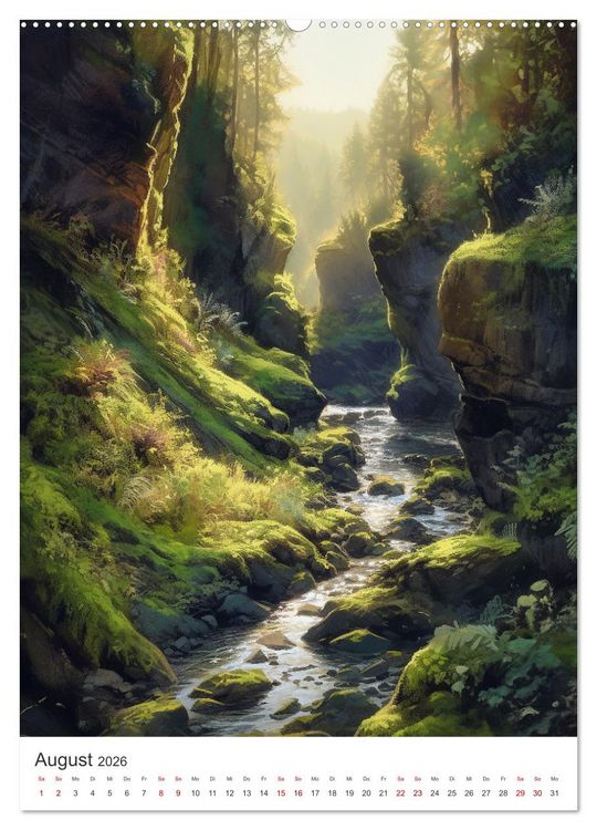 Produktbild: Licht und Schatten - Schluchten im Jahreskreis (hochwertiger Premium Wandkalender 2026 DIN A2 hoch), Kunstdruck in Hochglanz