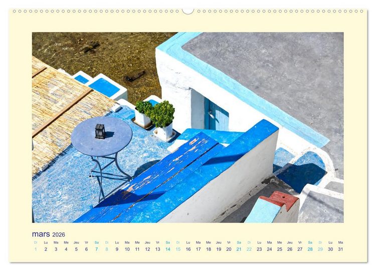 Produktbild: Les &icirc;les mythiques de Gr&egrave;ce - MILOS (Calendrier mural 2026 DIN A2 vertical), CALVENDO calendrier mensuel