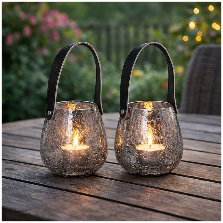Produktbild: HTI-Living Kerzenhalter 2er Set Windlicht Kerzenhalter 2er Set Windlicht