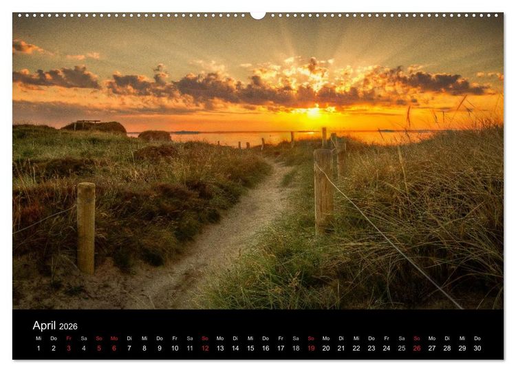Produktbild: Sylt Morsumer Kliffabende Fotografien von Tobias Thiele (Wandkalender 2026 DIN A2 quer), CALVENDO Monatskalender