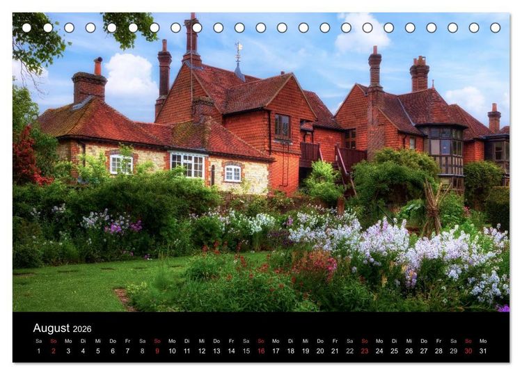 Produktbild: Englische Herrenh&auml;user (Tischkalender 2026 DIN A5 quer), CALVENDO Monatskalender
