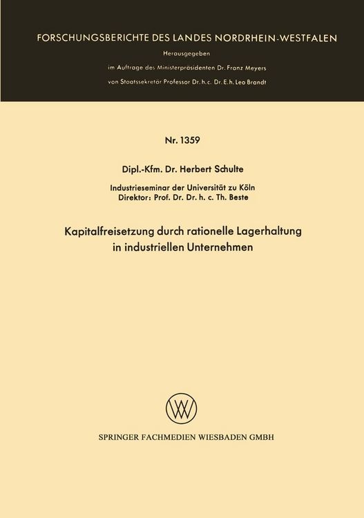 Produktbild: Kapitalfreisetzung durch rationelle Lagerhaltung in industriellen Unternehmen