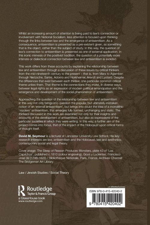 Produktbild: Law, Antisemitism and the Holocaust