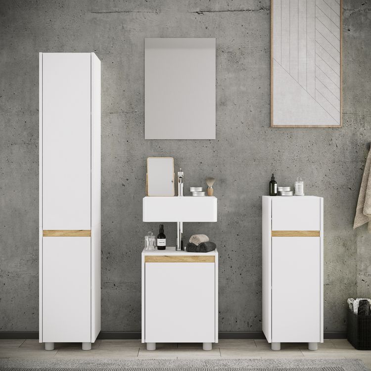 Produktbild: 4-tlg. Badm&ouml;bel Set Komplett Badschrank Cosila M