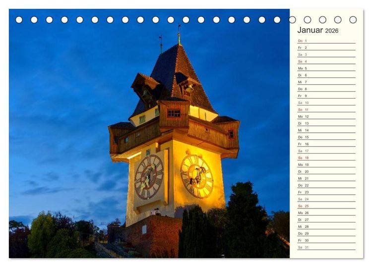 Produktbild: Graz - Metropole der Steiermark (Tischkalender 2026 DIN A5 quer), CALVENDO Monatskalender