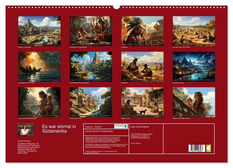 Produktbild: Es war einmal in S&uuml;damerika (Wandkalender 2026 DIN A2 quer), CALVENDO Monatskalender