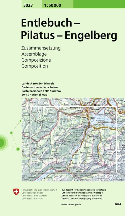 Produktbild: Swisstopo 1 : 50 000 Entlebuch - Pilatus - Engelberg