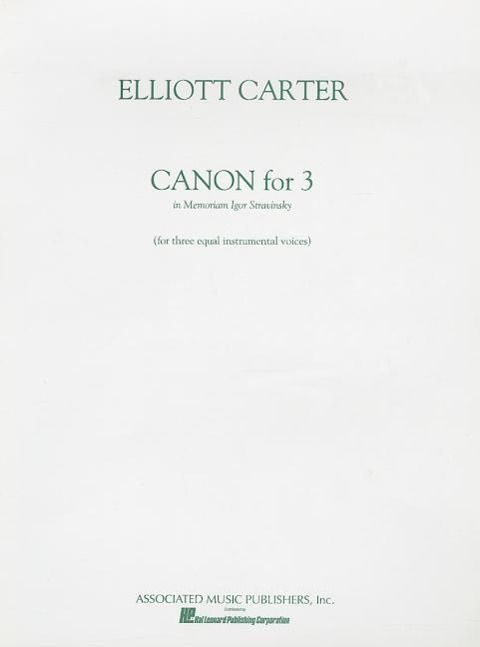 Produktbild: Canon for 3 in Memoriam of Igor Stravinsky