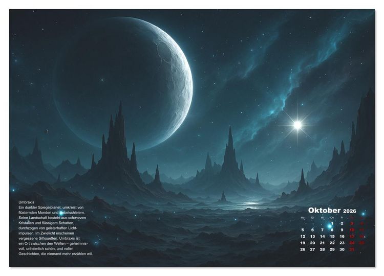 Produktbild: Phantastische Planeten (Wandkalender 2026 DIN A3 quer), CALVENDO Monatskalender