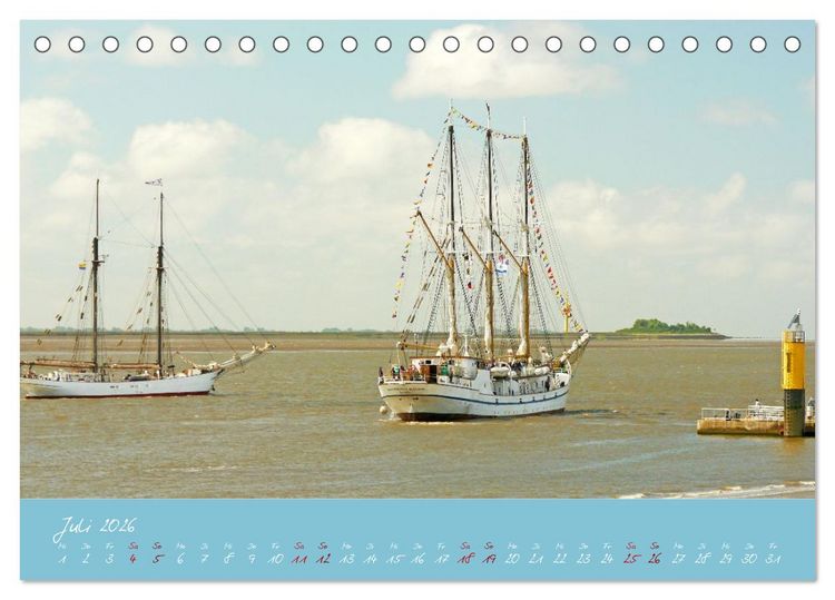 Produktbild: SAIL Bremerhaven. Segelspektakel zum Wegtr&auml;umen (Tischkalender 2026 DIN A5 quer), CALVENDO Monatskalender