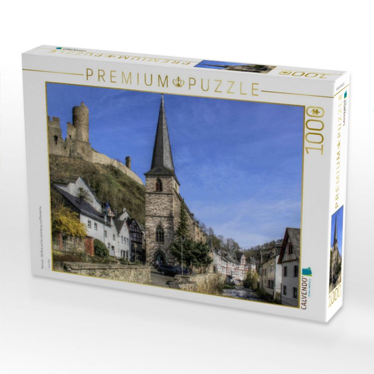 Produktbild: CALVENDO Puzzle Monreal - Mit Blick auf die L&ouml;wenburg und Pfarrkirche | 1000 Teile Lege-Gr&ouml;&szlig;e 64x48cm Foto-Puzzle f&uuml;r gl&uuml;ckliche Stunden