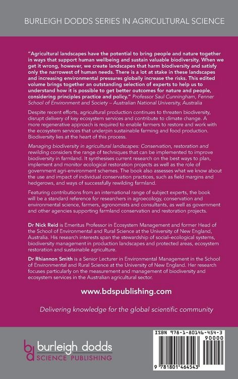 Produktbild: Managing biodiversity in agricultural landscapes