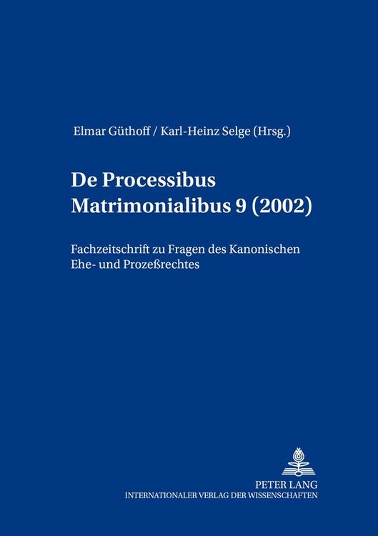 Produktbild: De processibus matrimonialibus