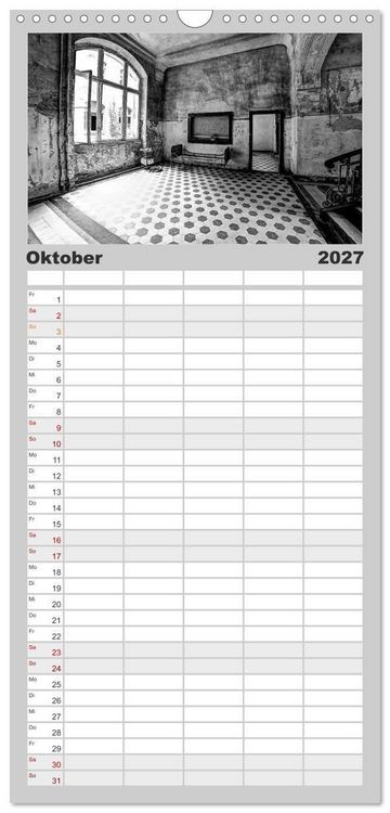 Produktbild: Familienplaner 2027 - Lost Beauty mit 5 Spalten (Wandkalender, 21 x 45 cm) CALVENDO