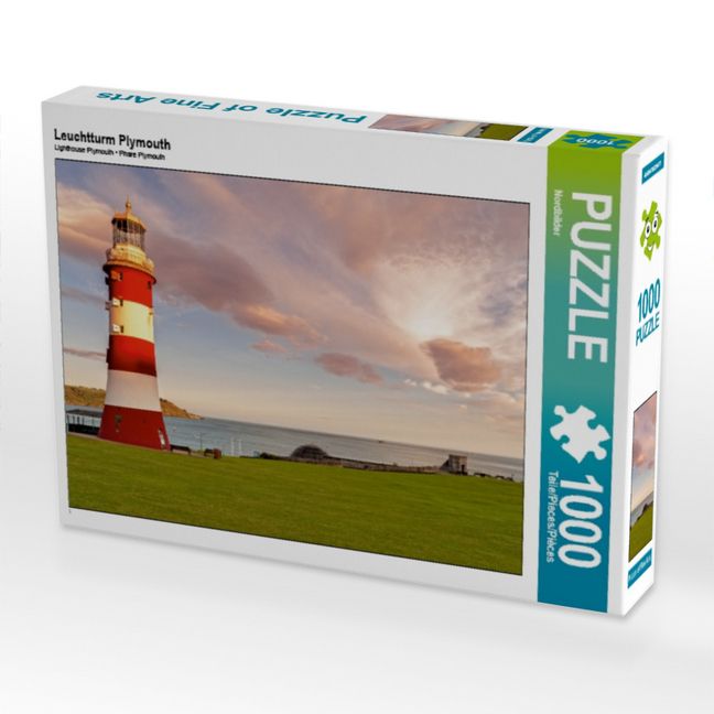 Produktbild: CALVENDO Puzzle Leuchtturm Plymouth | 1000 Teile Lege-Gr&ouml;&szlig;e 64x48cm Foto-Puzzle f&uuml;r gl&uuml;ckliche Stunden