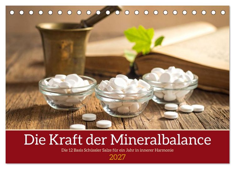 Produktbild: Die Kraft der Mineralbalance (Tischkalender 2027 DIN A5 quer), CALVENDO Monatskalender