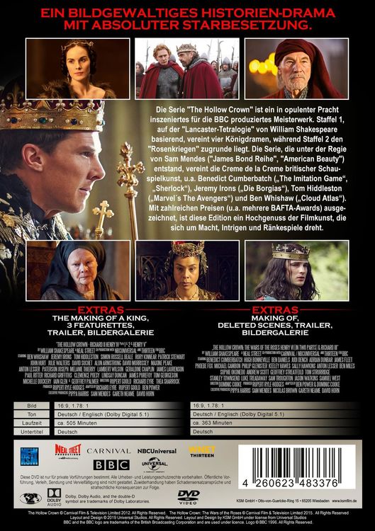 The Hollow Crown - Gesamtedition Staffel 1+2 [7 DVDs]