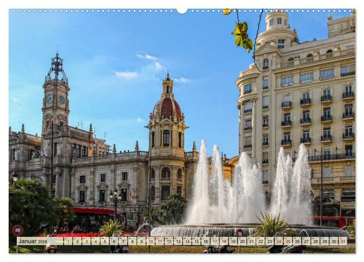 Produktbild: Valencia - sehenswert bei Tag und bei Nacht (Wandkalender 2026 DIN A2 quer), CALVENDO Monatskalender