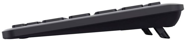 Produktbild: Trust Lyra Compact Bluetooth&reg;, Funk Tastatur Deutsch, QWERTZ Schwarz Wiederaufladbar, Ger&auml;uscharme Tasten, Spritzwassergesch&uuml;tzt, Multimediatasten