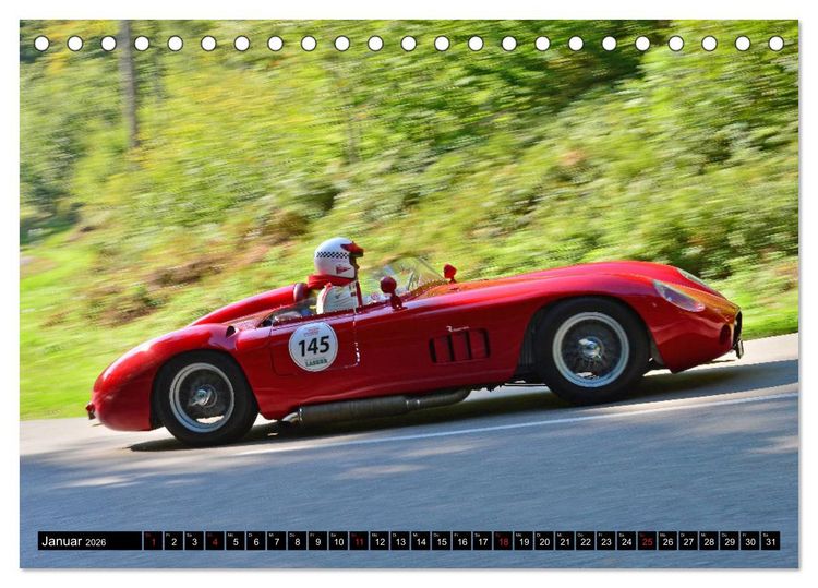 Produktbild: Italienische Oldtimer am Berg (Tischkalender 2026 DIN A5 quer), CALVENDO Monatskalender