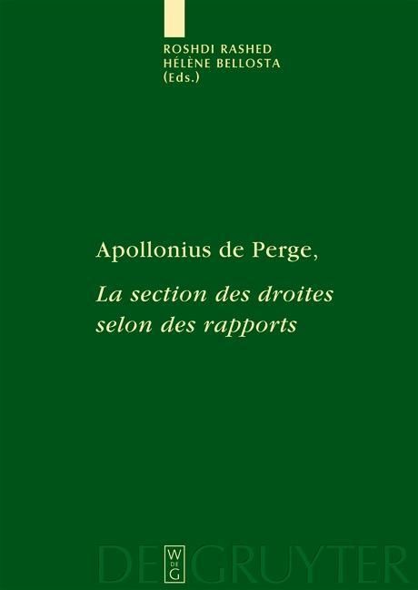Produktbild: Apollonius de Perge, La section des droites selon des rapports