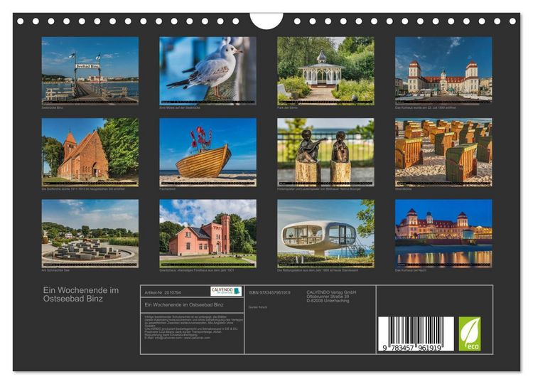 Produktbild: Ein Wochenende im Ostseebad Binz (Wandkalender 2026 DIN A4 quer), CALVENDO Monatskalender