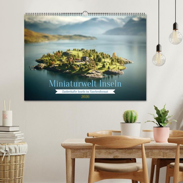 Produktbild: Miniaturwelt Inseln (Wandkalender 2026 DIN A2 quer), CALVENDO Monatskalender