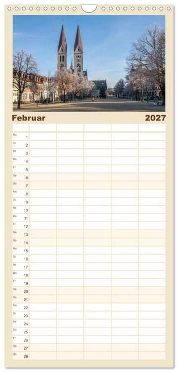 Produktbild: Familienplaner 2027 - Halberstadt Altstadtarchitektur unweit des Harzes mit 5 Spalten (Wandkalender, 21 x 45 cm) CALVENDO