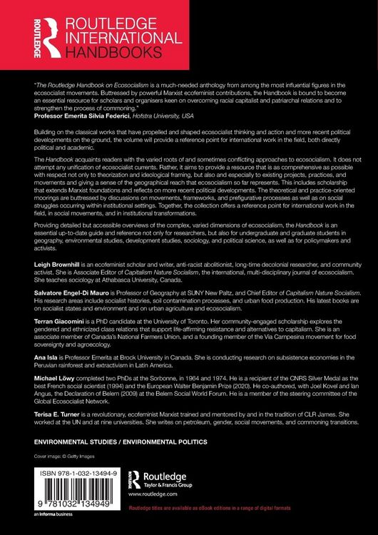 Produktbild: The Routledge Handbook on Ecosocialism