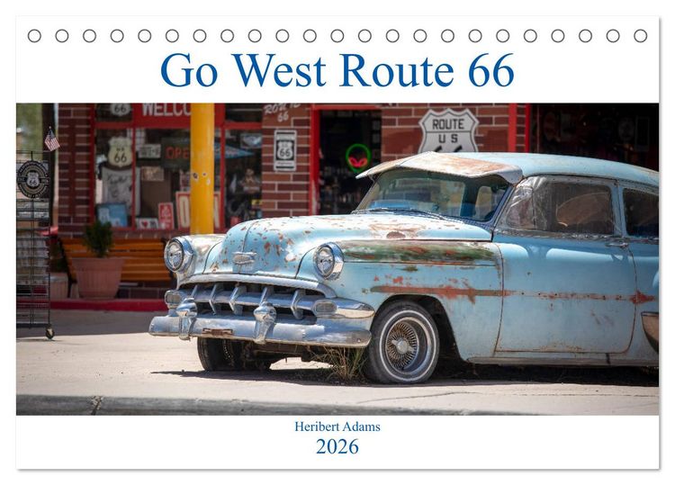 Produktbild: Go west Route 66 (Tischkalender 2026 DIN A5 quer), CALVENDO Monatskalender