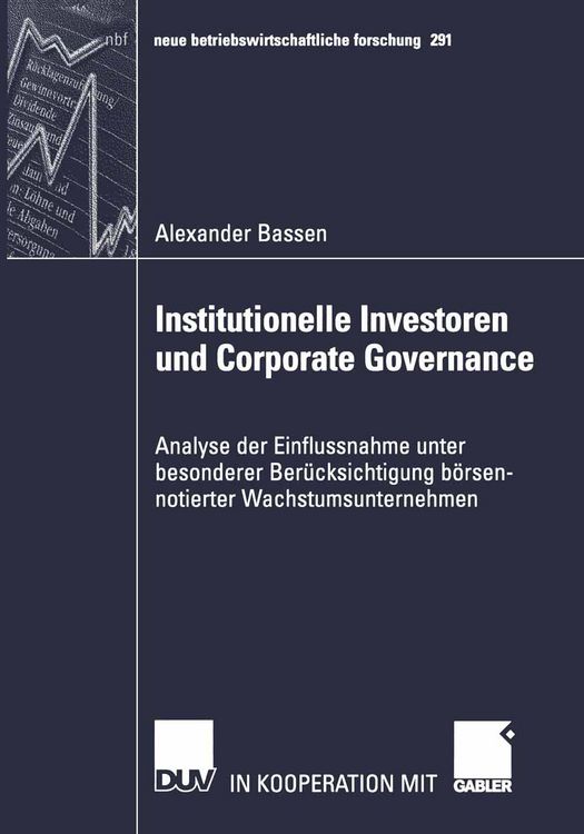 Produktbild: Institutionelle Investoren und Corporate Governance