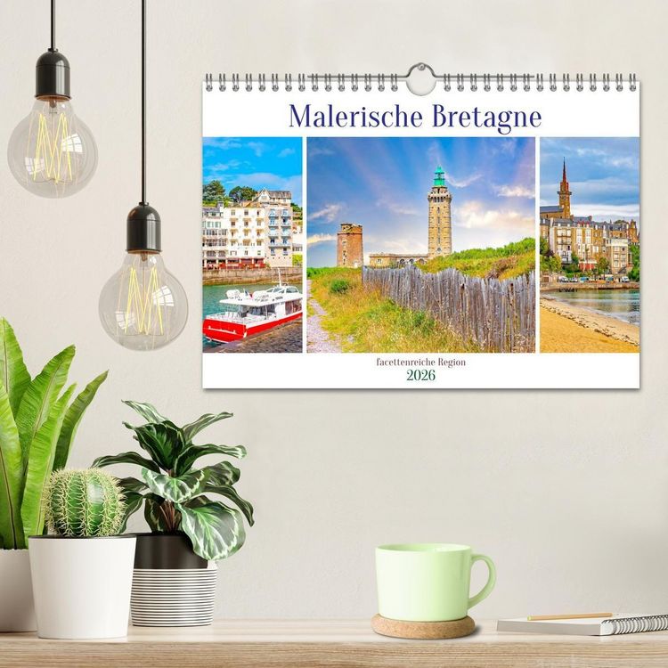 Produktbild: Malerische Bretagne - facettenreiche Region (Wandkalender 2026 DIN A4 quer), CALVENDO Monatskalender