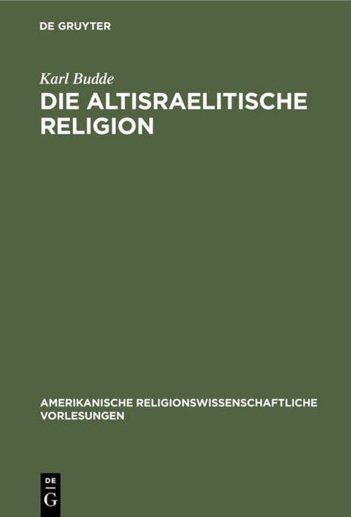 Produktbild: Die altisraelitische Religion