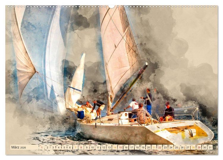 Produktbild: Ich liebe Segeln (hochwertiger Premium Wandkalender 2026 DIN A2 quer), Kunstdruck in Hochglanz
