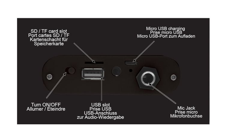 Produktbild: Tragbarer Bluetooth&reg;-Lautsprecher Mikrofon