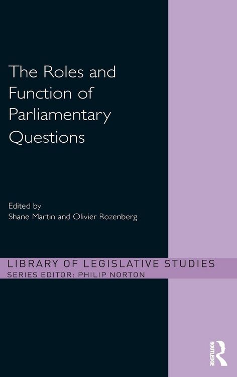 Produktbild: The Roles and Function of Parliamentary Questions