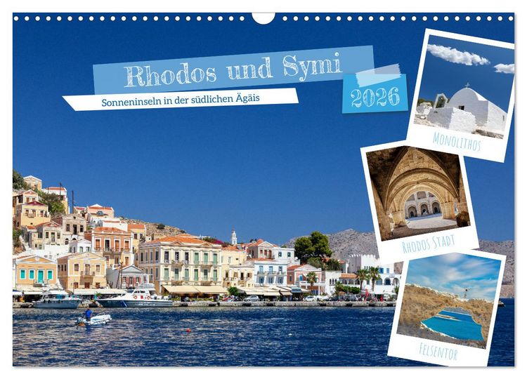 Produktbild: Rhodos und Symi (Wandkalender 2026 DIN A3 quer), CALVENDO Monatskalender
