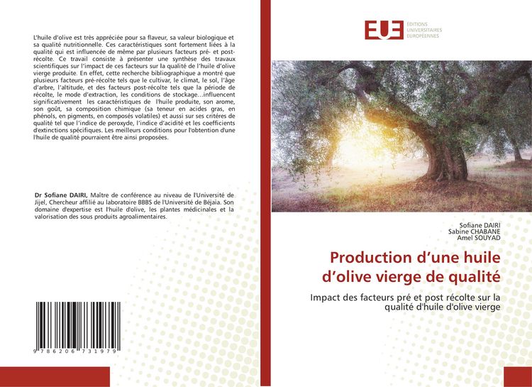 Produktbild: Production d'une huile d'olive vierge de qualit&eacute;