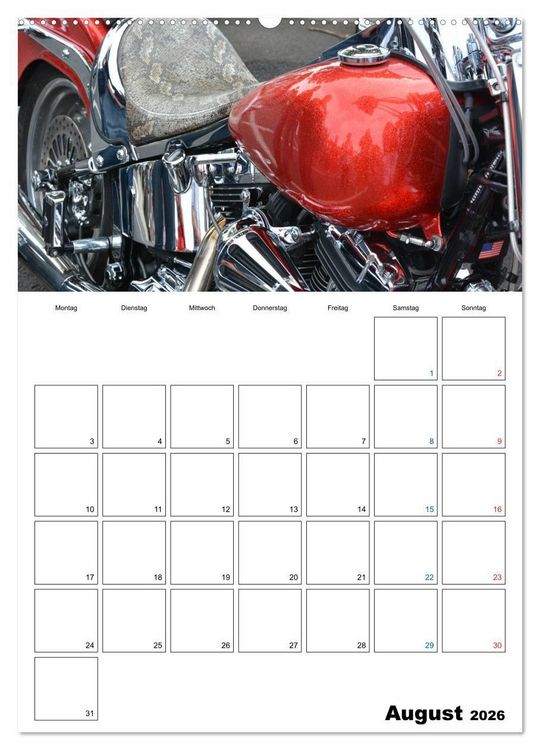 Produktbild: Harley Davidson Familienplaner (hochwertiger Premium Wandkalender 2026 DIN A2 hoch), Kunstdruck in Hochglanz