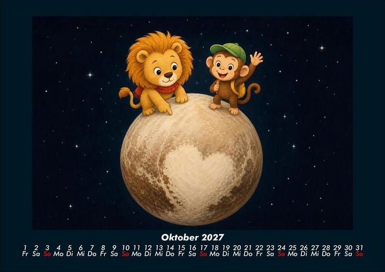 Produktbild: Buschi und Milo im Sonnensystem 2027 Fotokalender DIN A4