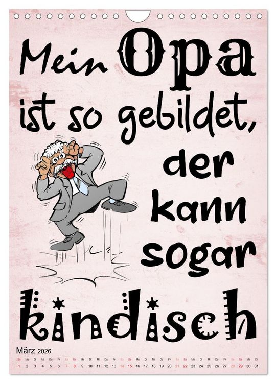 Produktbild: Opa ist der Coolste (Wandkalender 2026 DIN A4 hoch), CALVENDO Monatskalender