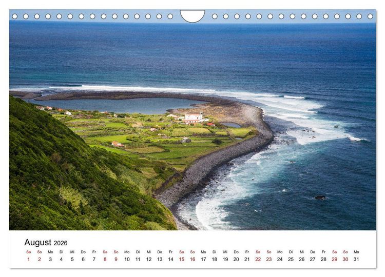Produktbild: Azoren - Inseln im Atlantik (Wandkalender 2026 DIN A4 quer), CALVENDO Monatskalender