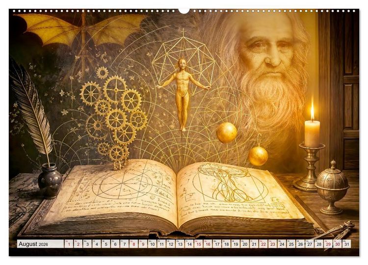 Produktbild: Magische Welt der B&uuml;cher - Fantastische Abenteuer zwischen den Seiten (hochwertiger Premium Wandkalender 2026 DIN A2 quer), Kunstdruck in Hochglanz