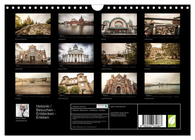 Produktbild: Helsinki / Besuchen - Entdecken - Erleben (Wandkalender 2026 DIN A4 quer), CALVENDO Monatskalender