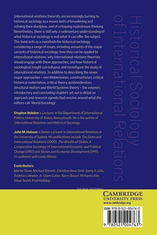 Produktbild: Historical Sociology of International Relations