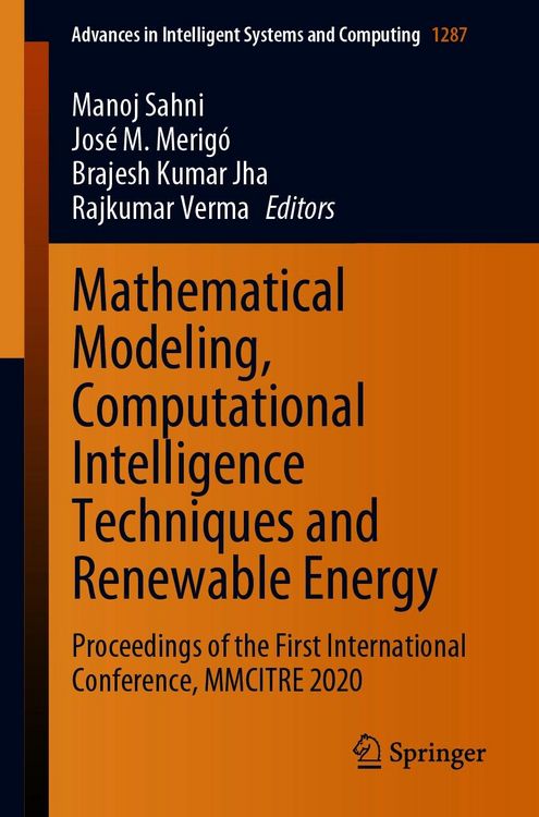 Produktbild: Mathematical Modeling, Computational Intelligence Techniques and Renewable Energy