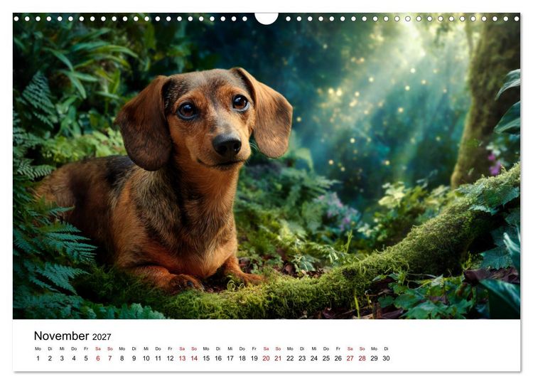 Produktbild: Herzensbrecher - Ein Jahr mit Dackeln (Wandkalender 2027 DIN A3 quer), CALVENDO Monatskalender