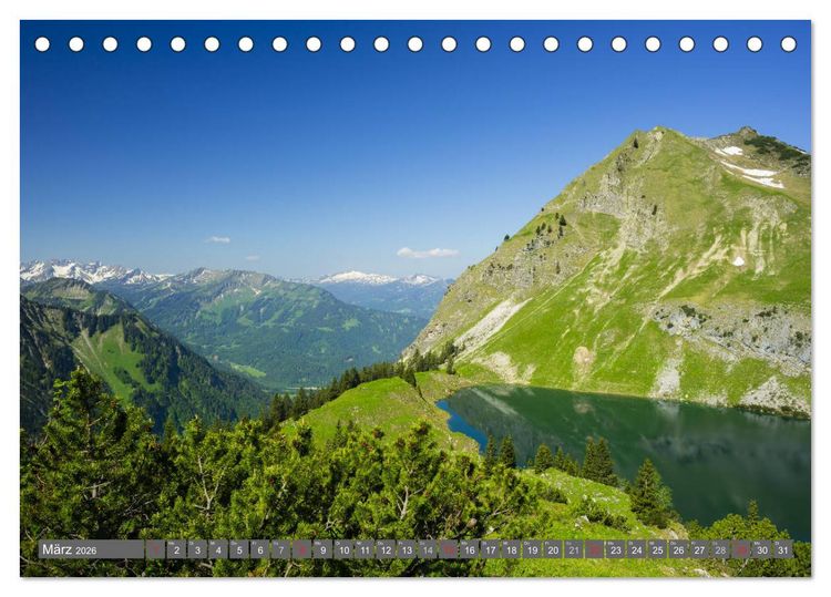 Produktbild: Wanderziele rund um Oberstdorf (Tischkalender 2026 DIN A5 quer), CALVENDO Monatskalender